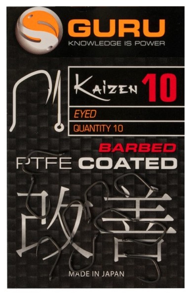 Guru Kaizen Eyed Barbed Gr.10 12 14 Ösenhaken mit Widerhaken