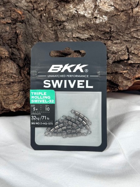 BKK Triple Rolling Swivel 32 Dreifachwirbel Black Nickel 13 Größen #14 - #2/0