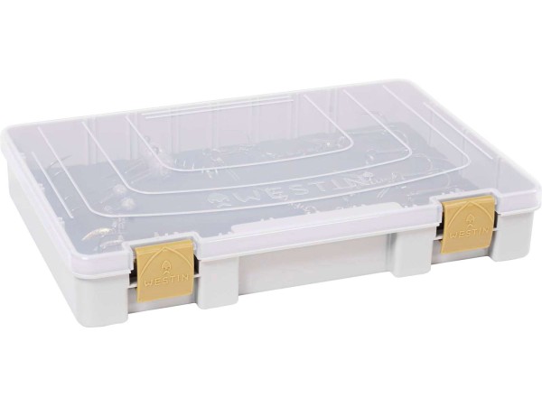 Westin W3 Rig Box 28x19,5x4,5cm Köderboxen Grey/Clear