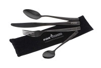 Fox Cookware Black Stainless Cutlery Set 4-teiliges Besteckset