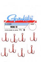 Gamakatsu 13R Treble Hooks Rot Größe 1 2 4 6 8 10 12 Drilling ABVERKAUF