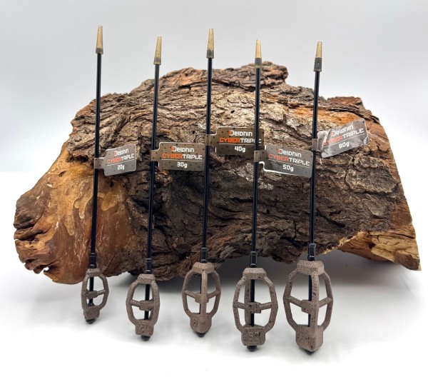 Delphin CyberTRIPLE Blei Futterkorb mit Röhrchen 20g 30g 40g 50g 60g 80g