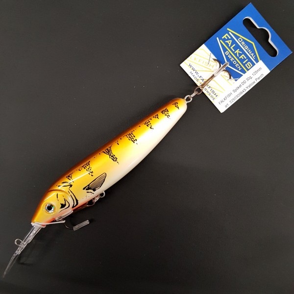Falkfish Spöket DD 12,5cm 30gr floating Yellow Perch 5p ABVERKAUF