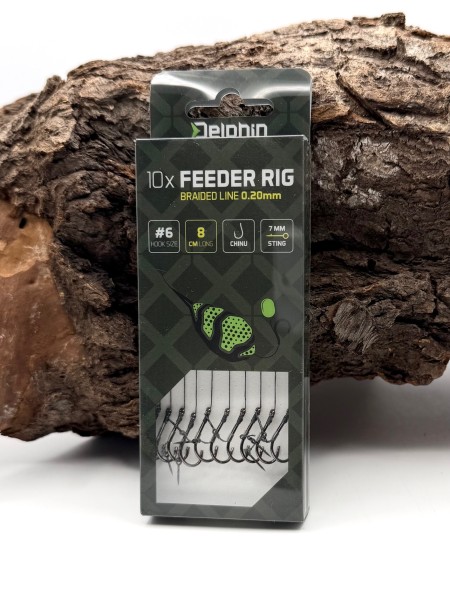 Delphin Feeder Rig Braided Line Chinu mit Ködernadel Gr. 4 6 8