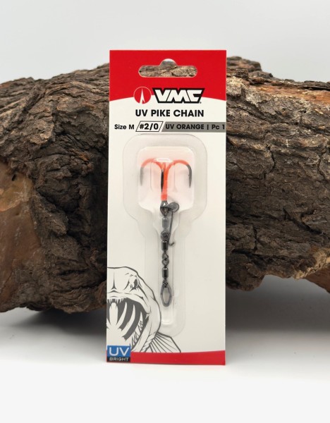 VMC UV Orange Pike Chain Stinger Gr. S M L