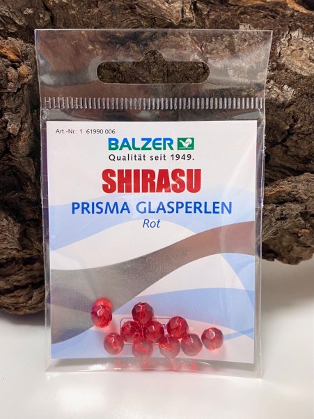 Balzer Shirasu Prisma Glasperlen Rot 6mm 8mm 10mm