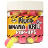 Dynamite Baits Fluro Two Tone Pop Ups Krill & Banana 15mm 80g