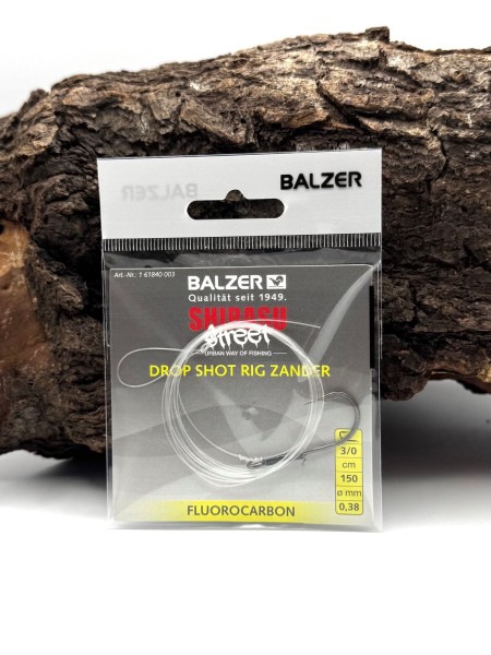 Balzer Shirasu Street Drop Shot Rig Zander 150cm Fluorocarbon Ø 0,35mm 0,38mm