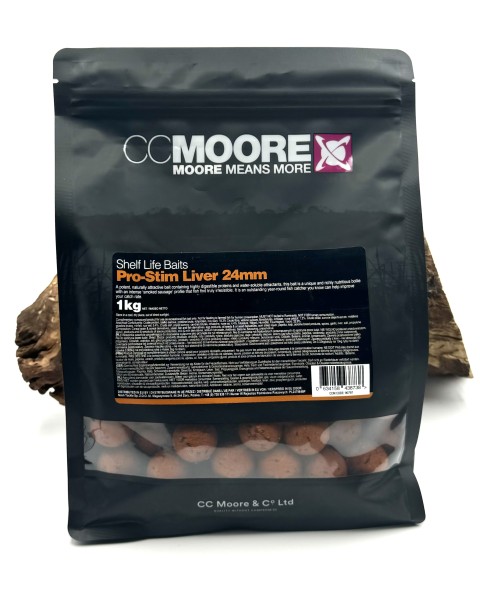 CCmoore Pro-Stim Liver Boilies 1kg 24mm Shelf Life Baits