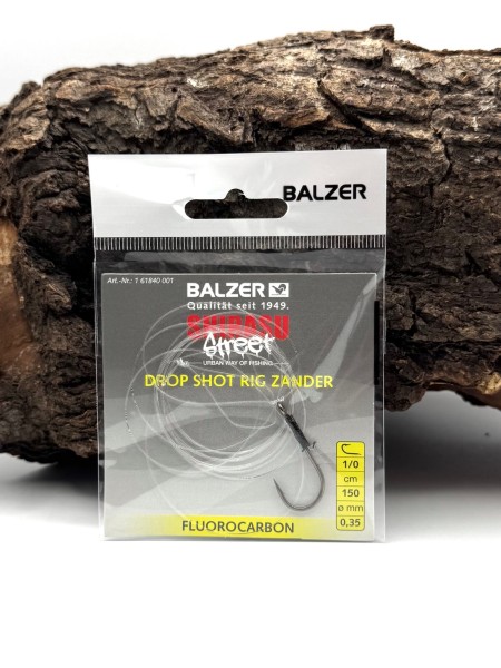 Balzer Shirasu Street Drop Shot Rig Zander 150cm Fluorocarbon Ø 0,35mm 0,38mm