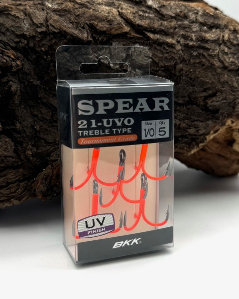 BKK Spear-21 UVO Treble Hook Drillinge Orange