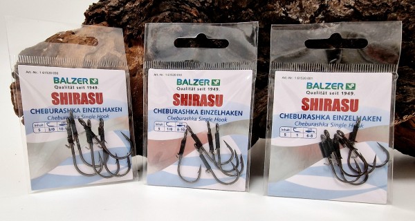 Balzer Shirasu Cheburashka Einzelhaken Gr. 1 1/0 3/0 5 Stück