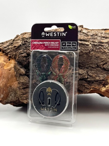 Westin Carolina Perch Rig Kit + 6,5cm CreCraw 10g Clear & Dark Water Mix