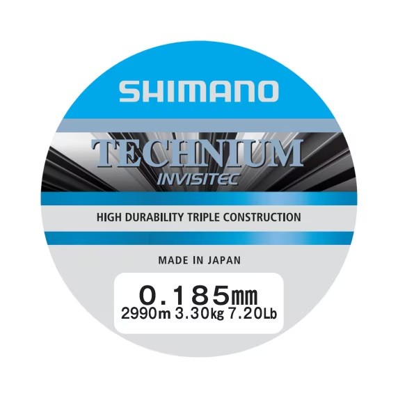 Shimano Technium Invisitec A Mono 0,185mm 3,30kg 7.20Lb 2990m Grey