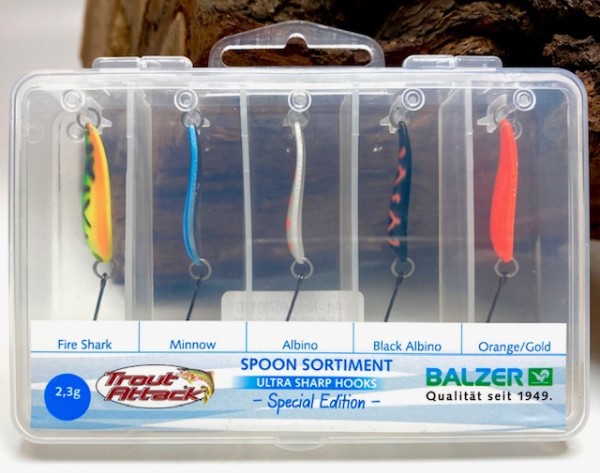 Balzer Swindler Spoon Sortiment Special Edition 5 Forellenblinker 3cm 2,3g