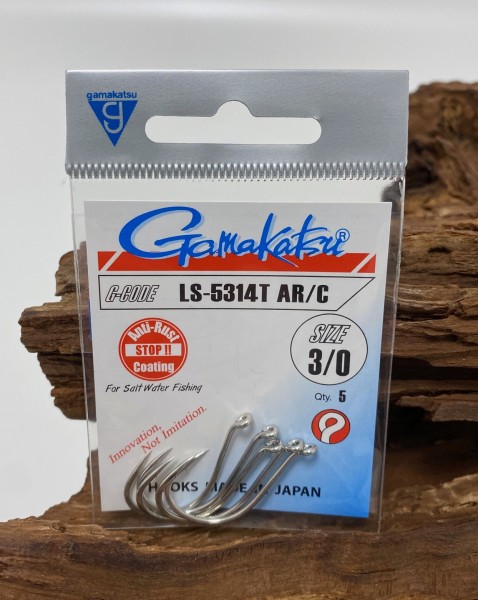 Gamakatsu LS-5314T AR/C Hooks Nickel 1/0 2/0 3/0 4/0 5/0 6/0 7/0