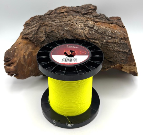 Delphin HERO 4 Fluo gelb 0,18mm 12,3kg je 10m geflochtene Schnur