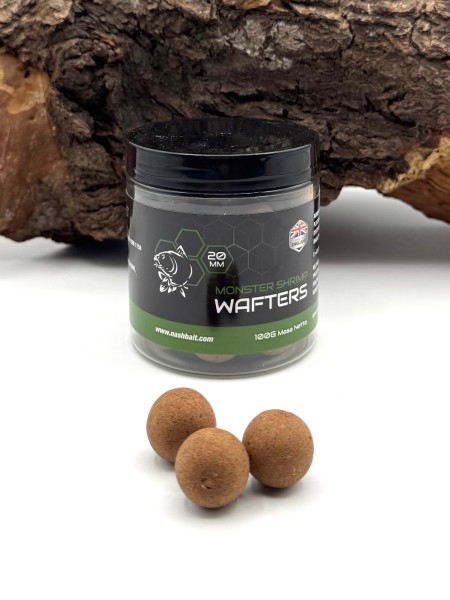 Nash Monster Shrimp Wafters 100g 12mm 15mm 20mm Slow Sinking Hookbaits