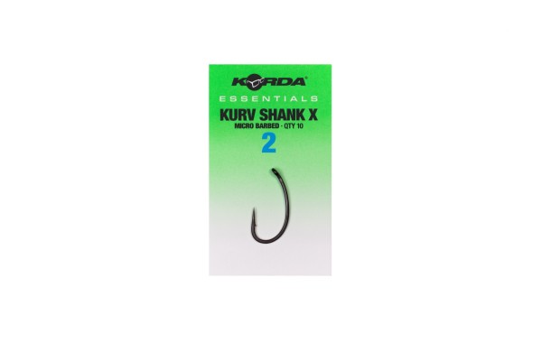 Korda Essentials Kurv Shank X Micro Barbed Karpfenhaken Größe 2 und 4
