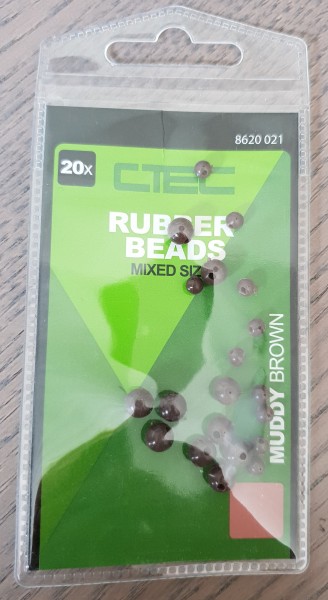 Spro C-Tec Rubber Beads Mixed Size Muddy Brown 3,8mm / 5,8mm ABVERKAUF