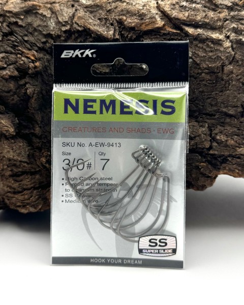 BKK Nemesis Creatures & Shads Worm Hook Offset Haken