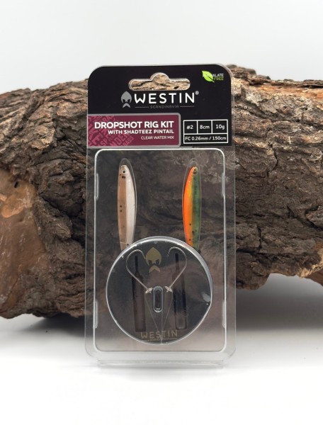 Westin Drop Shot Rig Kit + 8cm Shadteez Pintail 10g Clear & Dark Water Mix