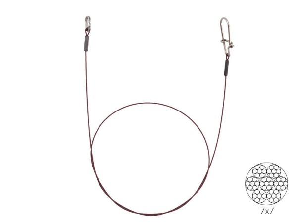 Flexonit x BKK Edelstahl Vorfach 7x7 Ring/Snap 30cm 6,8kg 0,27mm