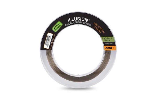 Fox Illusion Fluorocarbon Leader 50m 13,6kg 18,2lg in Natural Green und Clear