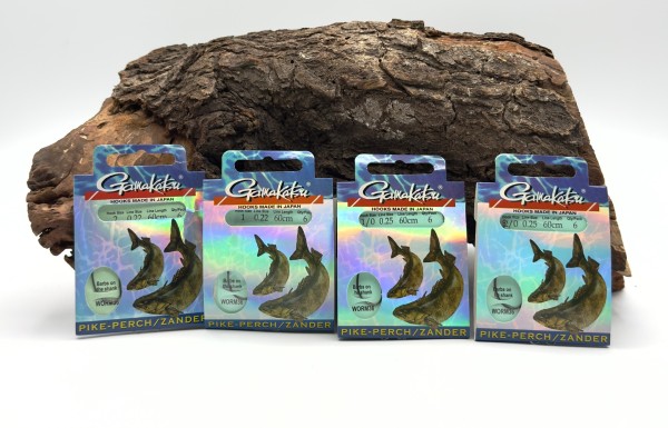 Gamakatsu Worm36 Pike-Perch/Zander Haken Gr.1 2 1/0 2/0 60cm SALE
