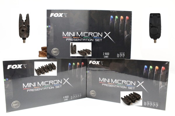 Fox Mini Micron X Limited Edition Camo 2 Rod 3 Rod 4 Rod Receiver ABVERKAUF